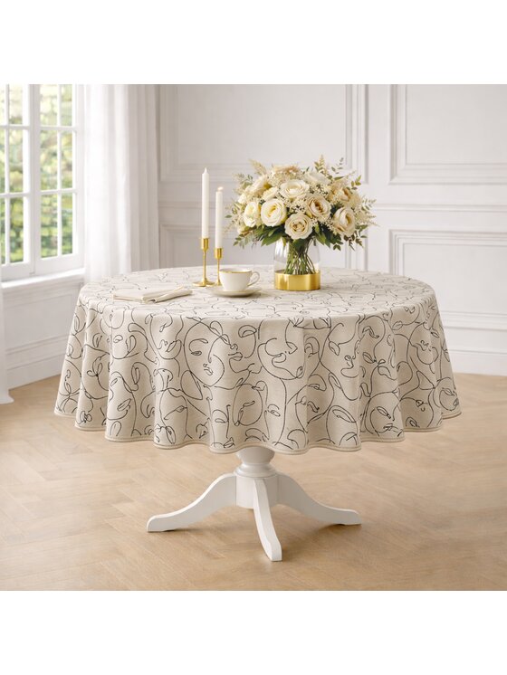 Roseberry Home Roseberry Home Obrus z abstrakcyjnym wzorem Venus Beżowy