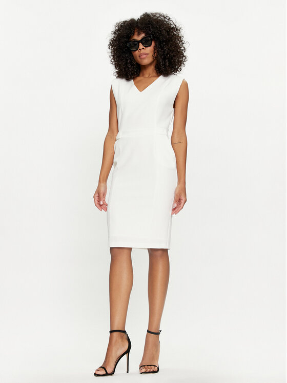 Fracomina Fracomina Vestito da giorno FS24SD1002W42901 Bianco Regular Fit