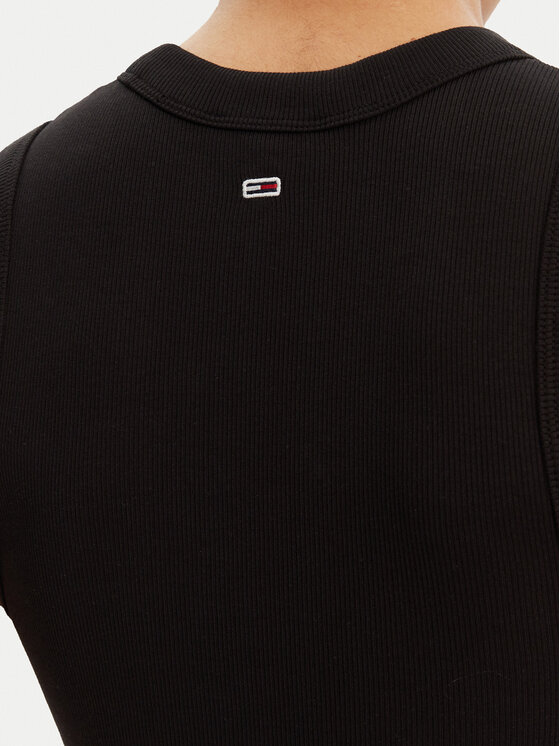 Tommy Jeans Tommy Jeans Každodenní šaty Bubble DW0DW21351 Černá Slim Fit
