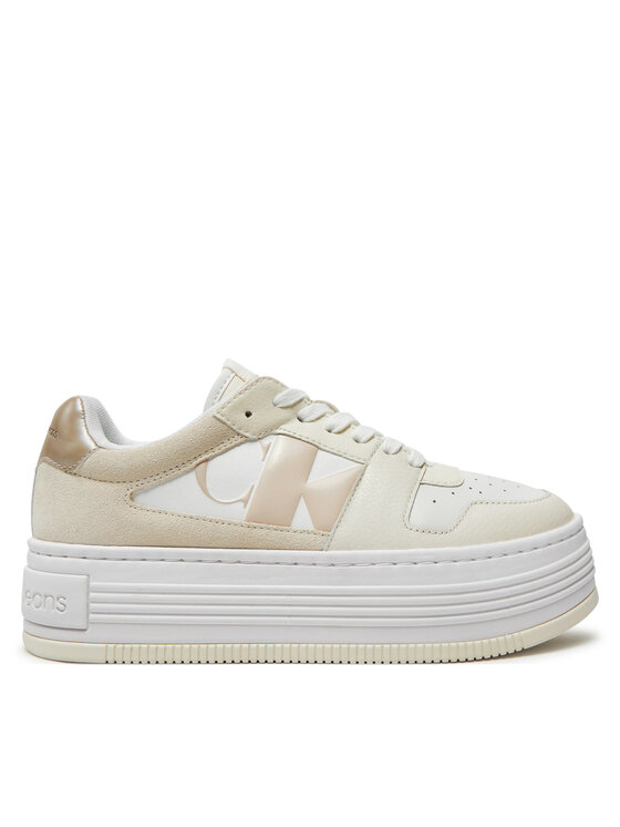 Sneakers Calvin Klein Jeans Bold Platf Low Lace Mix Nbs Mtr YW0YW01482 Alb