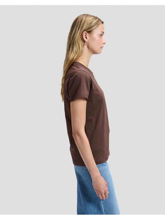 Lee Lee T-Shirt 89 TEE Brązowy Regular Fit
