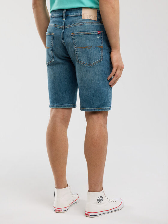 BIG STAR BIG STAR Szorty jeansowe ADEN Niebieski Slim Fit