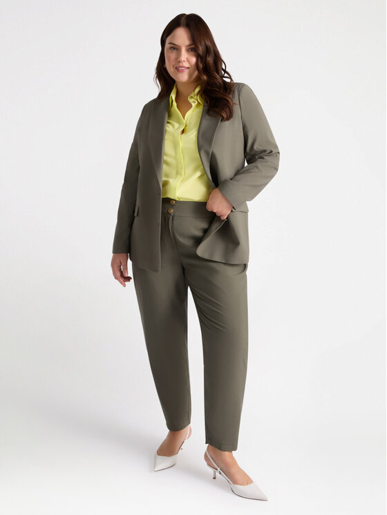 Fiorella Rubino Fiorella Rubino Spodnie materiałowe P141T004859N015 Zielony Regular Fit