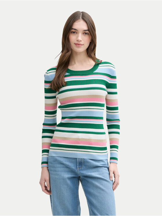 Tom Tailor Denim Tom Tailor Denim Sweater 1045615 Színes Slim Fit
