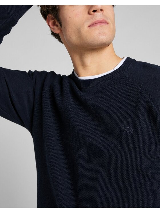 Lee Lee Maglione RAGLAN CREW KNIT Blu Regular Fit