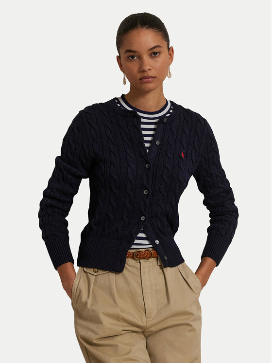 Polo Ralph Lauren Polo Ralph Lauren Кардиган 211971868008 Тъмносин Slim Fit
