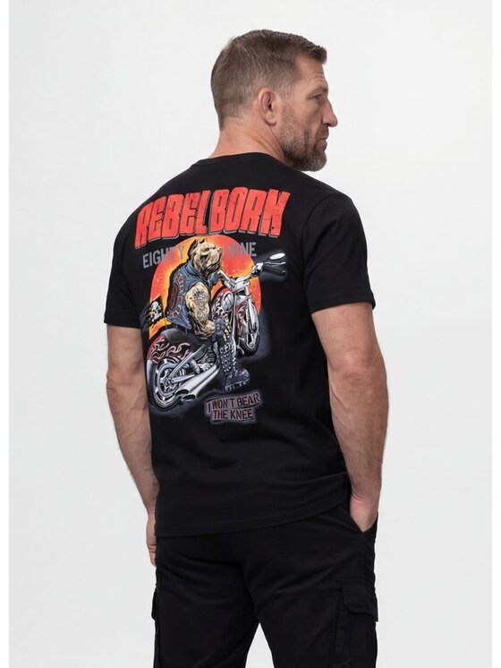 PITBULL PITBULL T-Shirt REBEL BORN Czarny Regular Fit