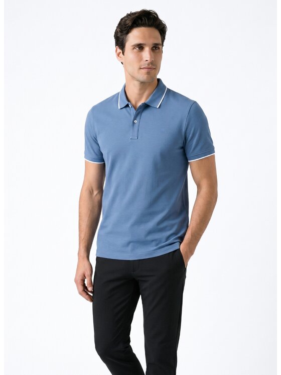 Pako Lorente Pako Lorente Polo P26WF-TX-002 Niebieski Classic Fit