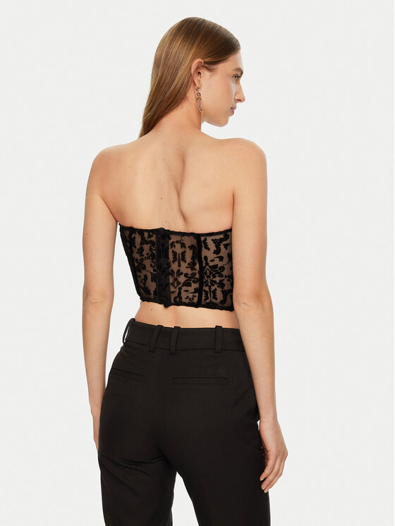 ACCESS FASHION ACCESS FASHION Top 44-2235-362 Czarny Slim Fit