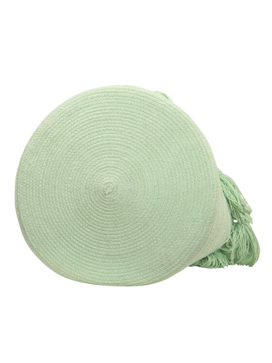 Lorena Canals Lorena Canals Przechowywanie Kosz Basket Tassels Soft Mint Zielony