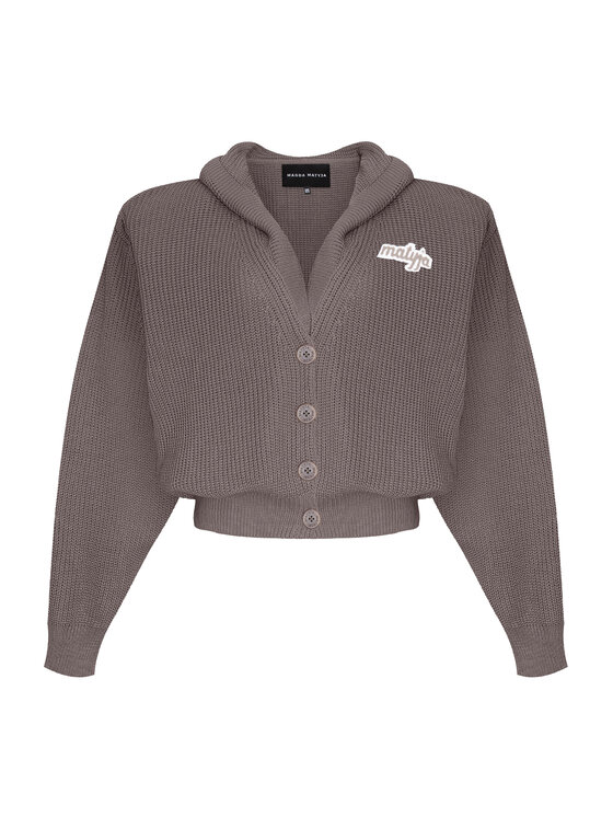 Magda Matyja Magda Matyja Kardigan ALAYA CARDIGAN TAUPE Brązowy Loose Fit