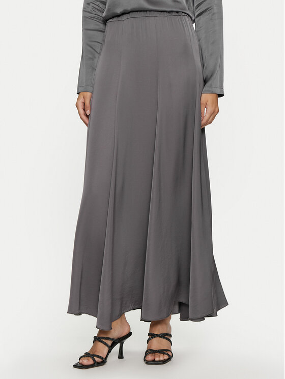 ViCOLO Fustă maxi TS0191 Gri Regular Fit