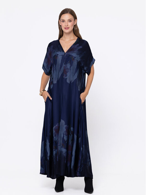 Miss LK Miss LK Sukienka codzienna MISSLKS Granatowy Loose Fit