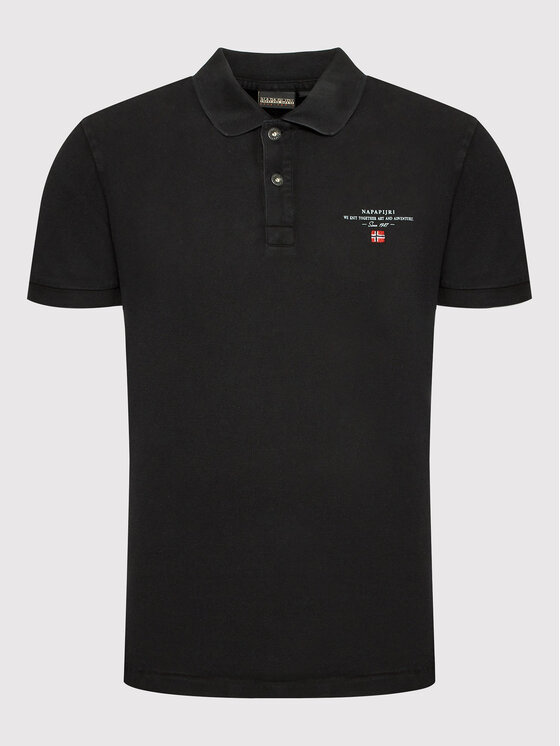 Napapijri Napapijri Polokošeľa Elbas NP0A4GDL Čierna Regular Fit