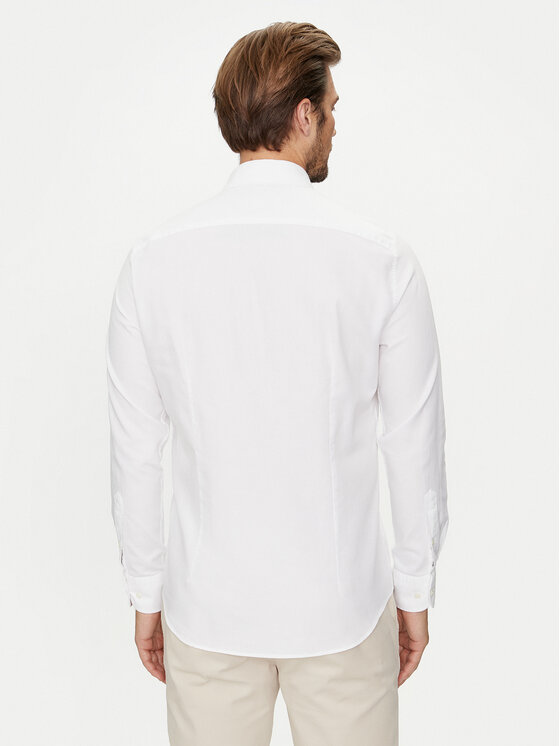 Tommy Hilfiger Tommy Hilfiger Marškiniai MW0MW36369 Balta Slim Fit