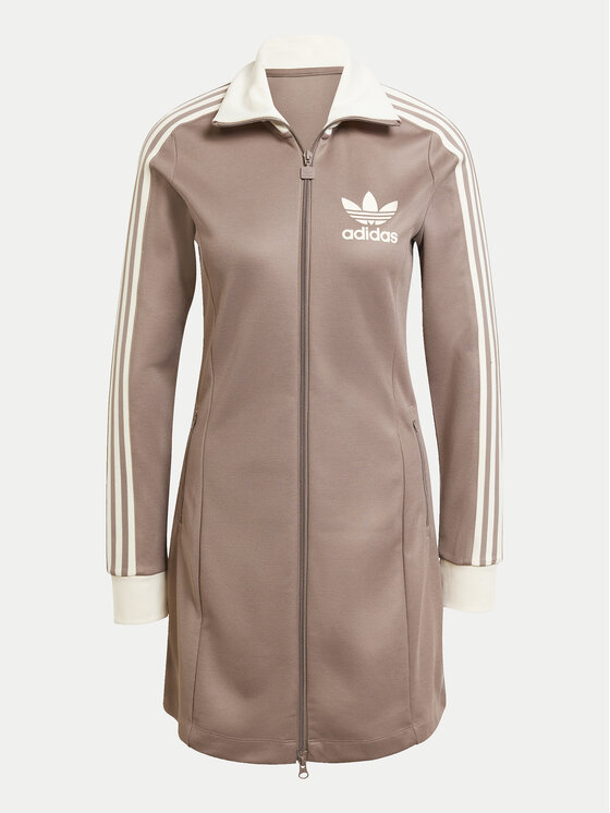 adidas adidas Rochie tricotată adicolor 3-Stripes JC5779 Bej Regular Fit