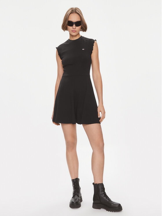 Tommy Jeans Tommy Jeans Ежедневна рокля Babylock DW0DW17928 Черен Regular Fit