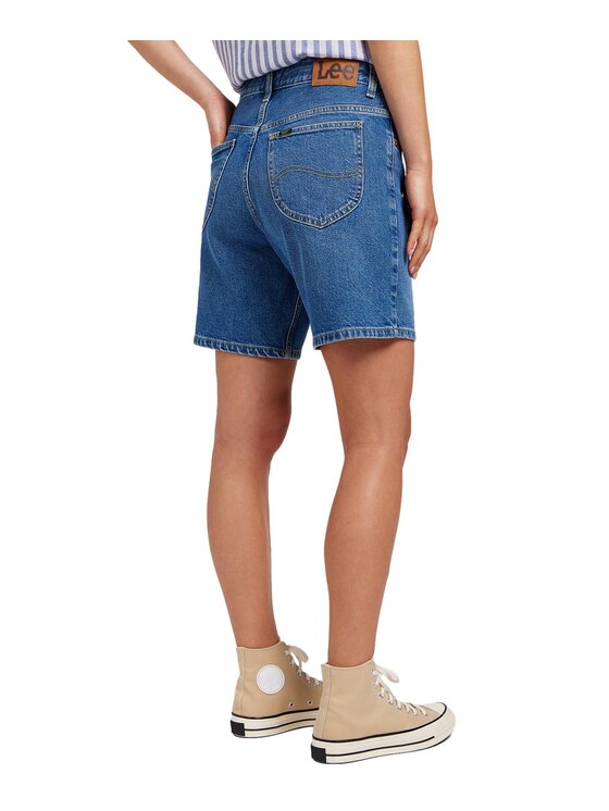 Lee Lee Szorty jeansowe 112349010 Niebieski Regular Fit