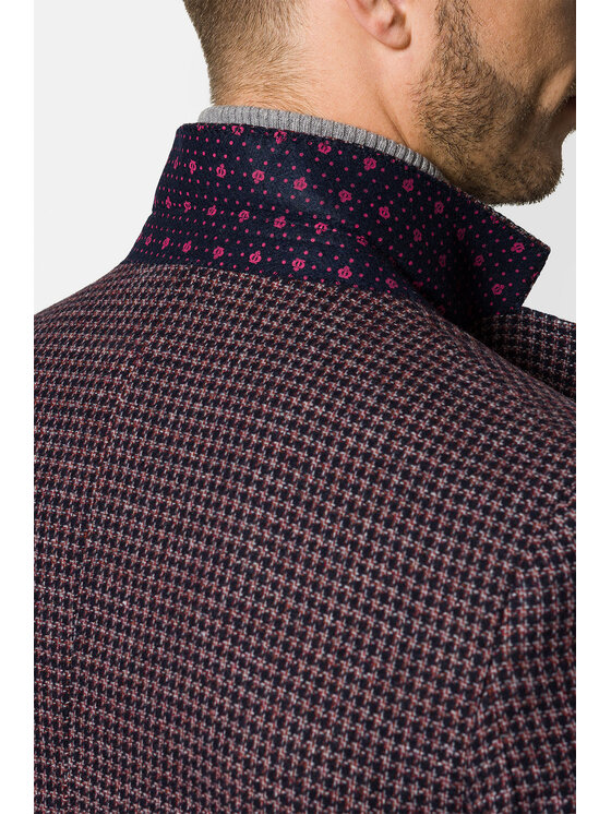 Lancerto Lancerto Marynarka Roskilde Bordowy Slim Fit