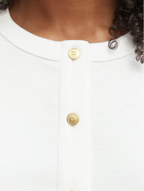 Tommy Hilfiger Tommy Hilfiger Bluza WW0WW48709 Kremna Slim Fit