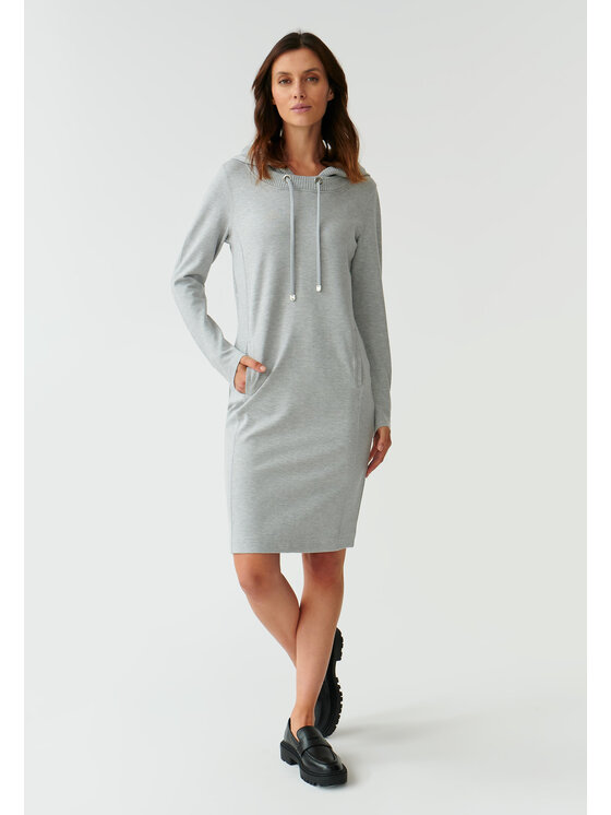 TATUUM TATUUM Sukienka dzianinowa MIRA Szary Fitted Fit