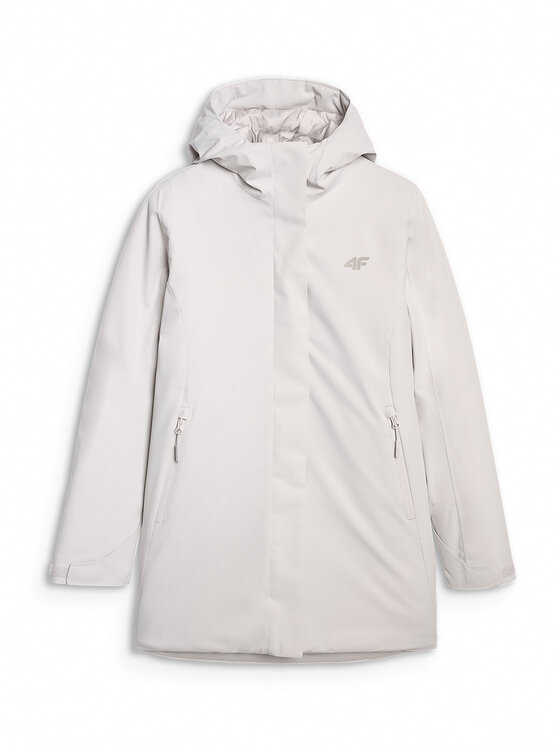 4F 4F Parka MIDSHOP TEXTILE Szary jasny Regular Fit