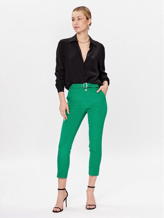 Liu Jo Liu Jo Hlače WA3188 T7896 Zelena Slim Fit