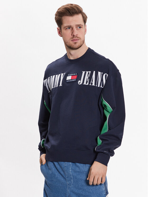 Tommy Jeans Bluza DM0DM16378 Granatowy Boxy Fit | Modivo.pl