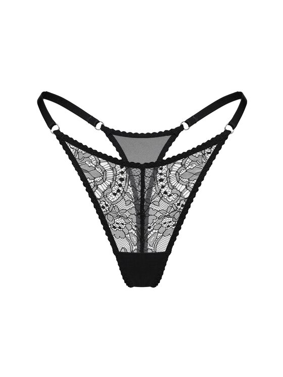 Stringi, rozmiar L/XL, Czarne, EP03BLPN04