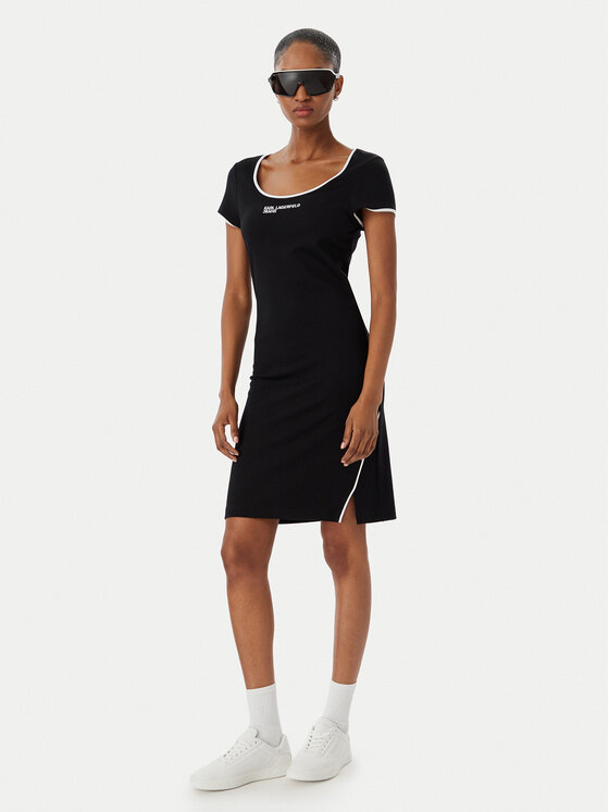 Karl Lagerfeld Jeans Karl Lagerfeld Jeans Φόρεμα καθημερινό B2W13045 Μαύρο Slim Fit