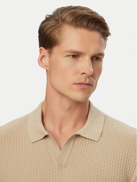 BOSS BOSS Polo marškinėliai H-Natalo 50561613 Smėlio Regular Fit