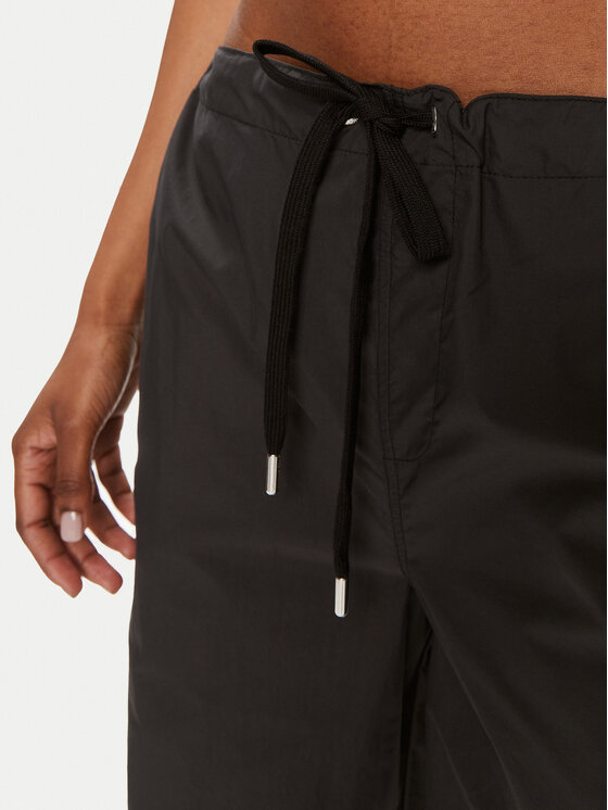 Juicy Couture Juicy Couture Kalhoty z materiálu Ayla JCWBJ24341 Černá Oversize