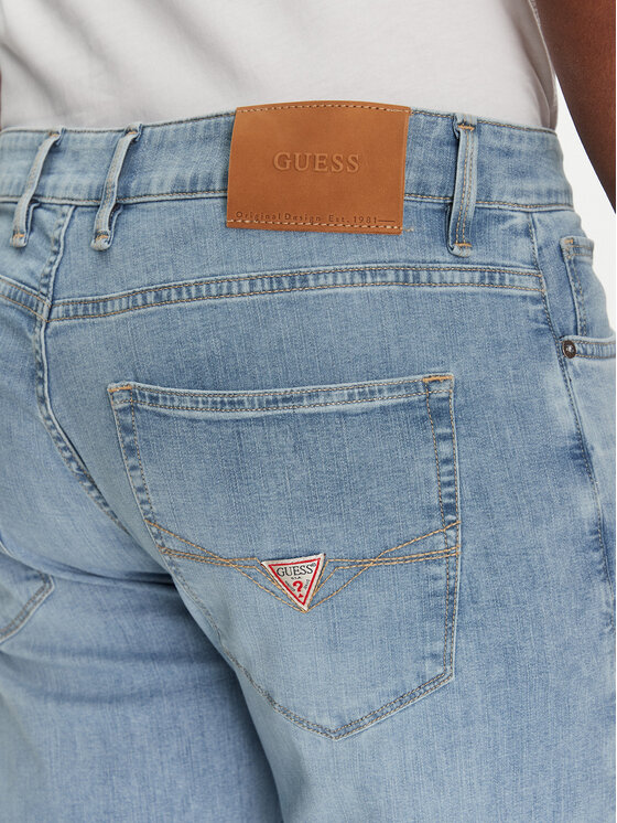 Guess Guess Jeansy M5GAN2 D5MZ3 Niebieski Slim Fit
