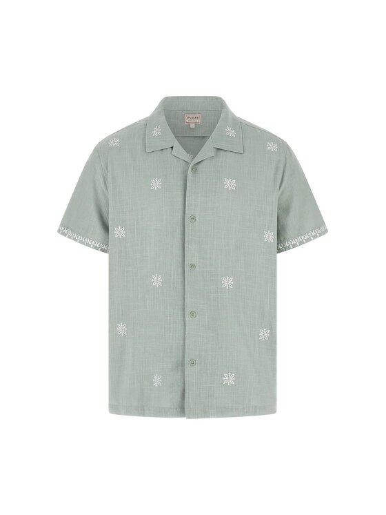 Guess Guess Košile 181848 Zelená Classic Fit
