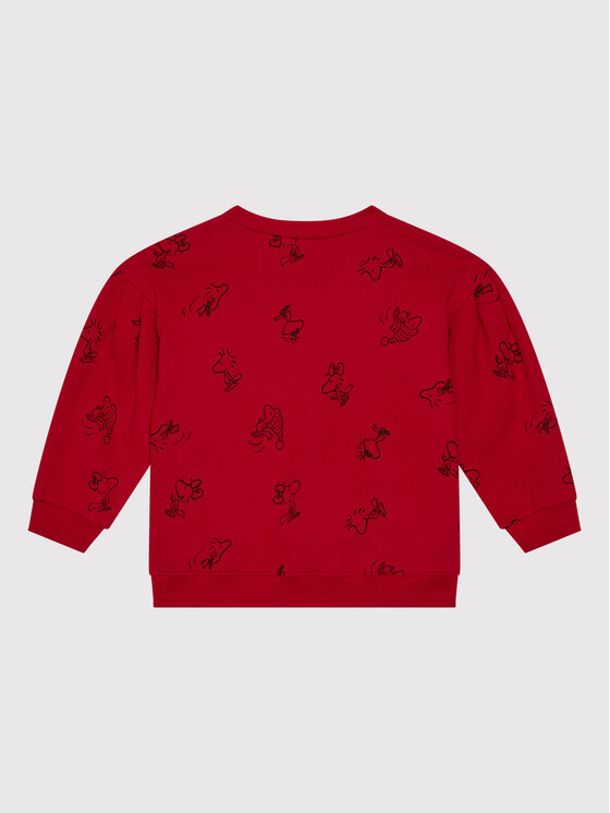 United Colors Of Benetton Felpa PEANUTS 3UJAC15GE Rosso Regular Fit Modivo