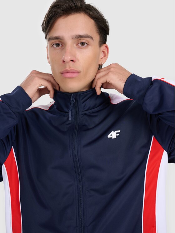 4F 4F Mikina 4FRAW25TSWSM2459-31S Tmavomodrá Regular Fit