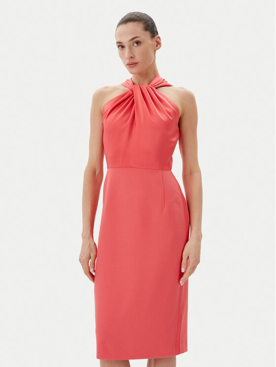 BOSS BOSS Kokteiļkleita Datinar 50538291 Koraļļu Slim Fit