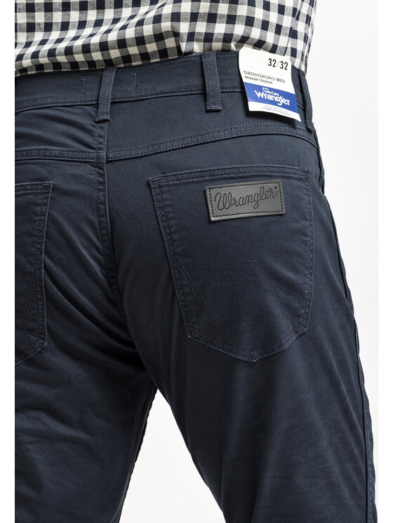 Wrangler Wrangler Spodnie materiałowe GREENSBORO Niebieski Straight Fit