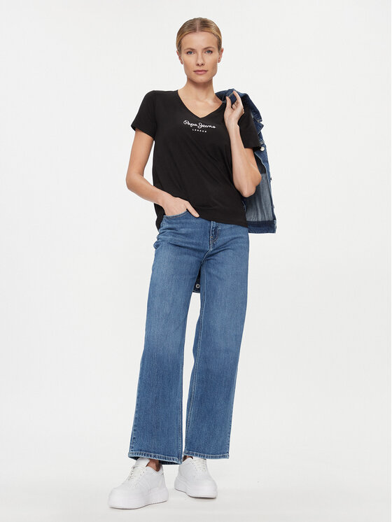 Pepe Jeans Pepe Jeans T-särk Wendy PL505482 Must Regular Fit