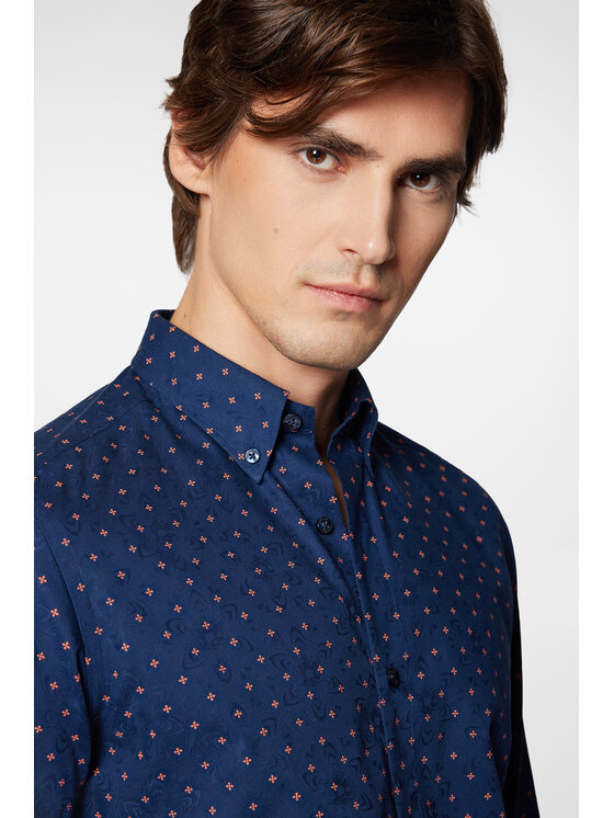 Próchnik Próchnik Koszula PM44 KO073224000041 Granatowy Slim Fit