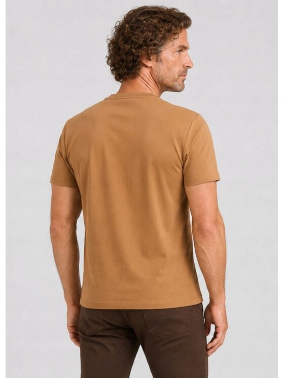 Wrangler Wrangler T-Shirt Small Logo Tee Brązowy Oversize