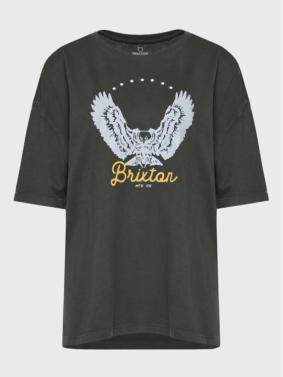 Brixton T-krekls Freebird 16794 Pelēks Oversize