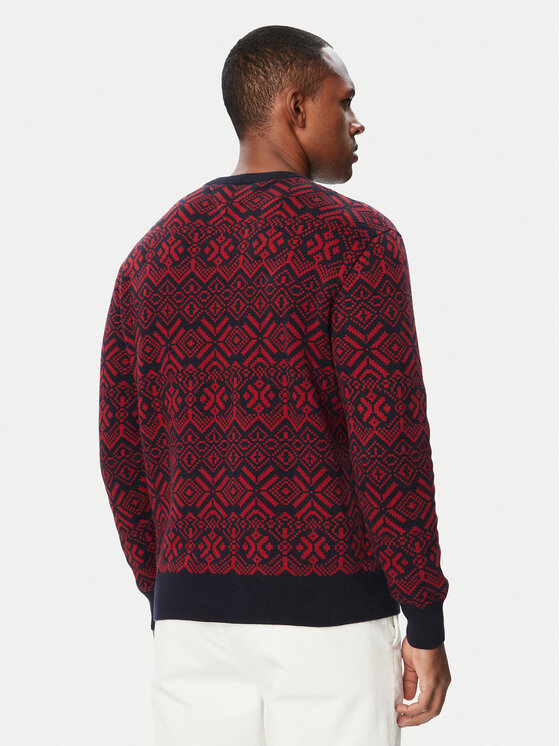Tommy Hilfiger Tommy Hilfiger Πουλόβερ Fairisle MW0MW44815 Μπορντό Regular Fit