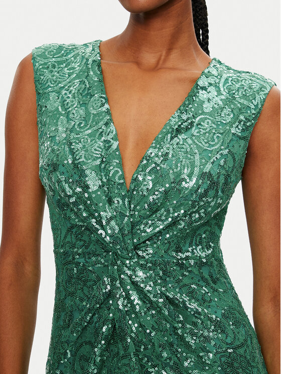 Rinascimento Rinascimento Sukienka wieczorowa CFC0121922003 Zielony Regular Fit