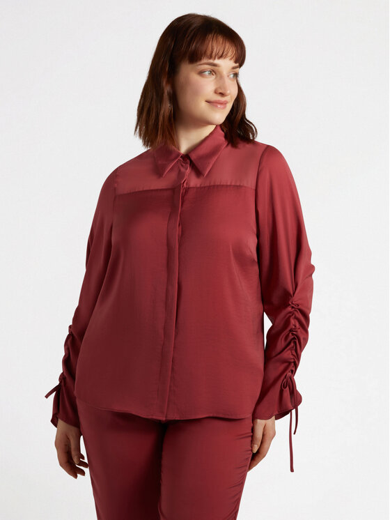 Fiorella Rubino Fiorella Rubino Koszula 5048T001275N029 Bordowy Regular Fit