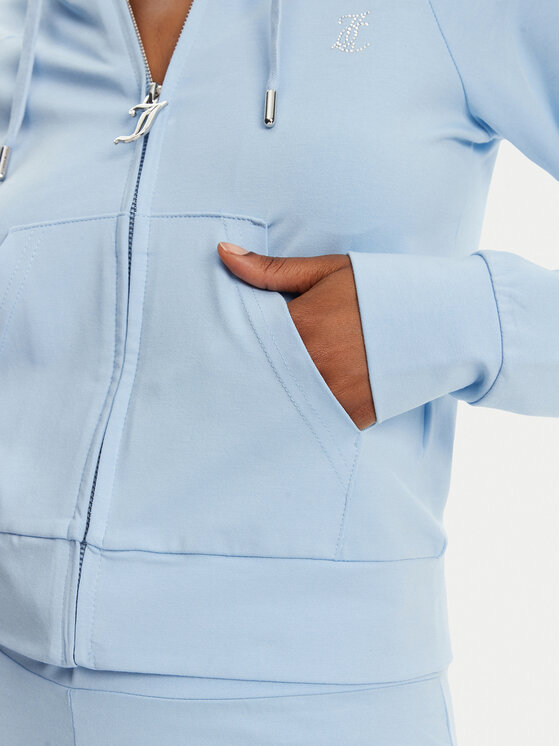 Juicy Couture Juicy Couture Bluză Ola JCWAS125310 Albastru celest Slim Fit