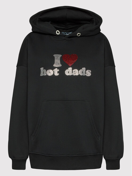 2005 2005 Mikina Unisex Hot Dads Čierna Relaxed Fit