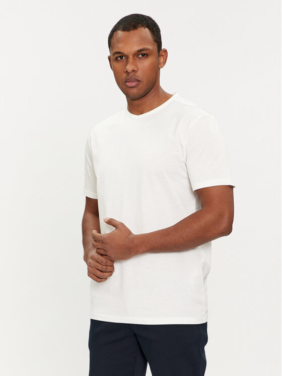 Selected Homme T-krekls 16088574 Balts Regular Fit