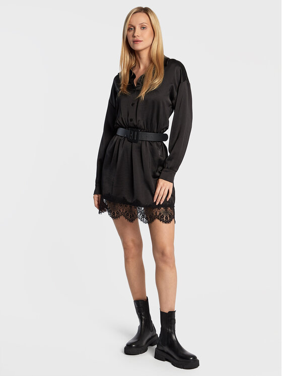 Nissa Nissa Kleid für den Alltag RC13336 Schwarz Regular Fit