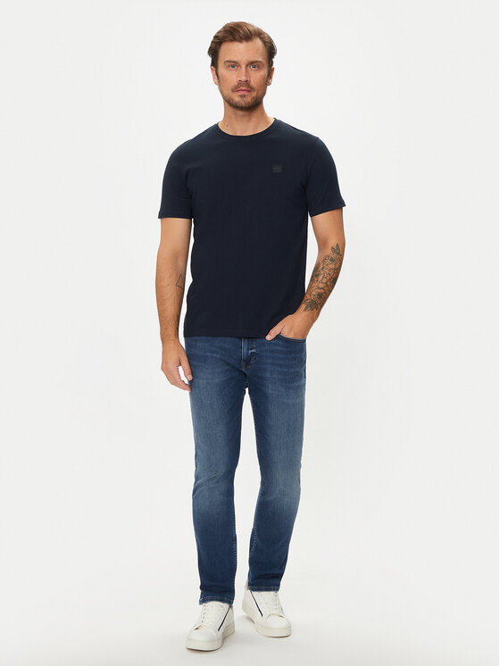 BOSS Boss Jeans hlače Delaware 50524082 Mornarsko modra Slim Fit